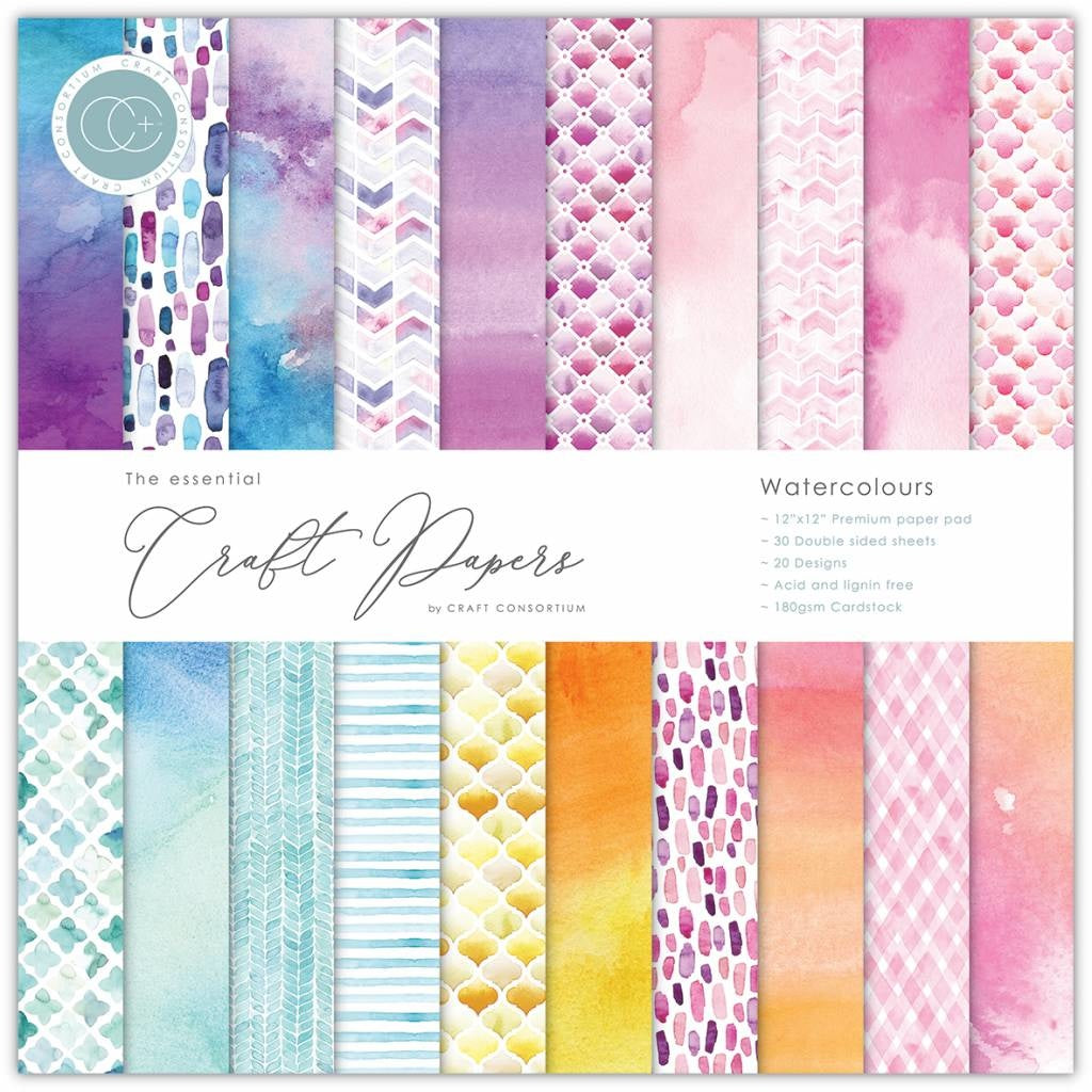 Craft Consortium - 6 x 6 Paper Pad - Watercolours – Topflight